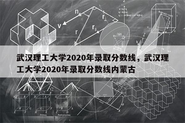 武汉理工大学2020年录取分数线，武汉理工大学2020年录取分数线内蒙古-第1张图片-8CJX知识网